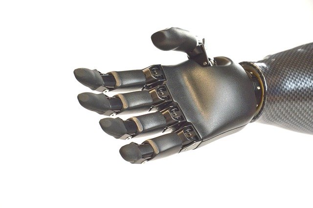Une main de robot ou une prothèse bionique.
