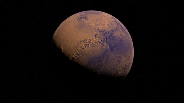 La planète Mars.