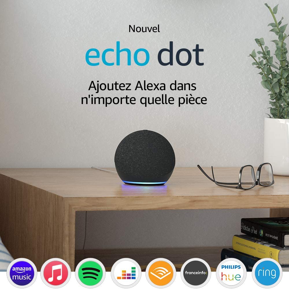 Echo 4 Gen Bleu-gris - Enceinte avec Zigbee