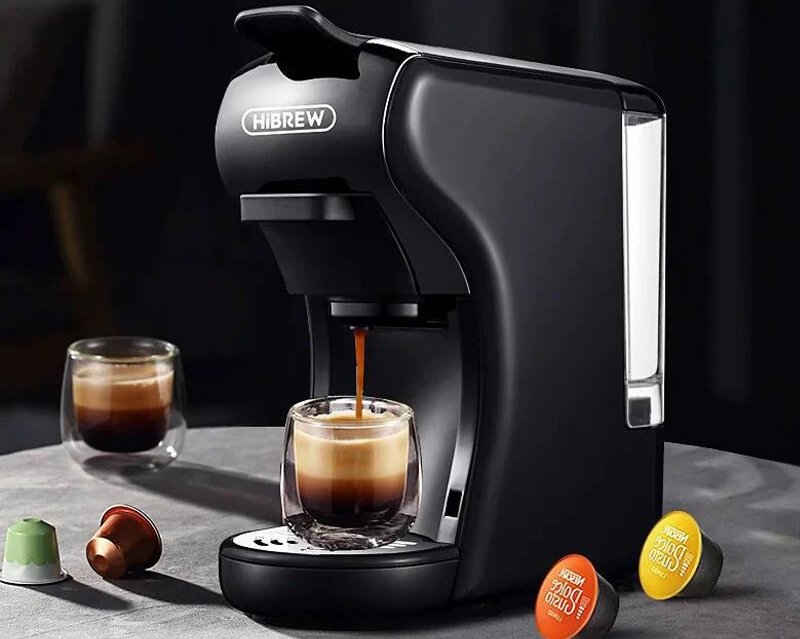 La machine à café expresso compatible avec Nespresso, Dolce Gusto, dosette et en poudre.