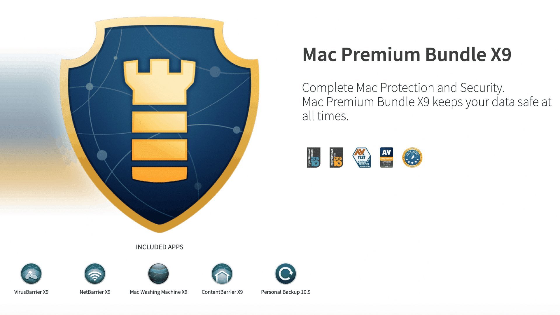 Premium Bundle X9, la formule qu'il vous faut pour protéger votre Mac et votre vie privée.