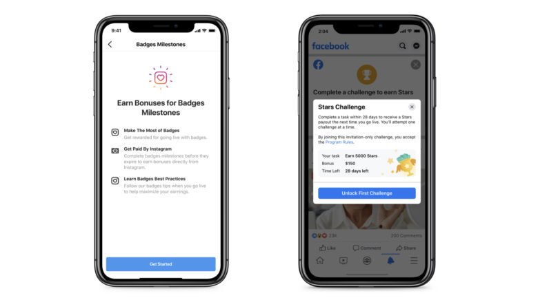 Badges sur Instagram