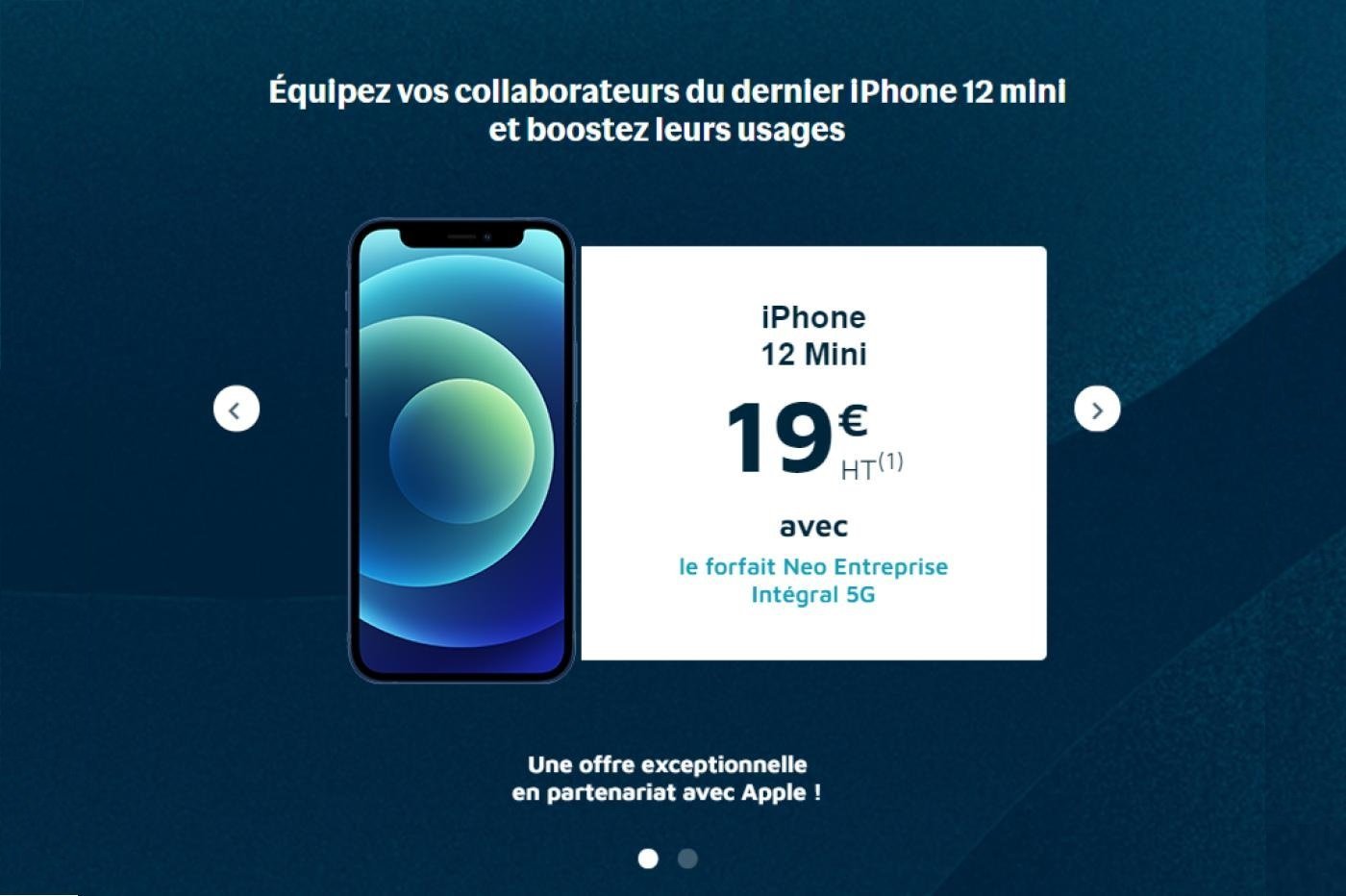 offre iPhone 12 mini Bouygues Entreprise