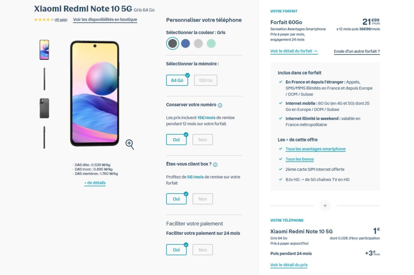 Image d'illustration de l'offre Xiaomi Redmi Note 10 Bouygues Telecom