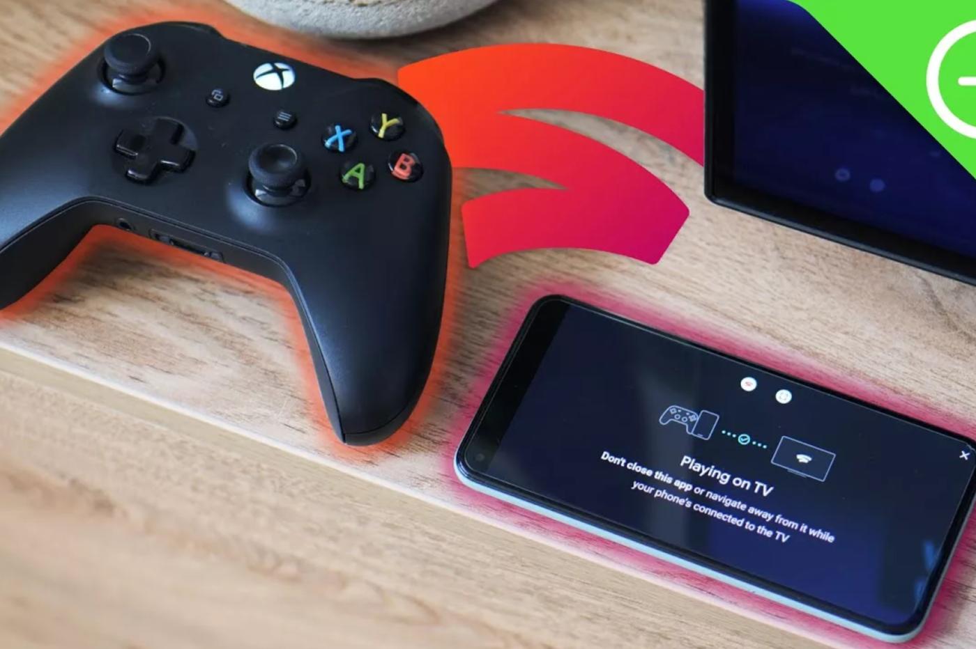 Stadia phone link manette smartphone