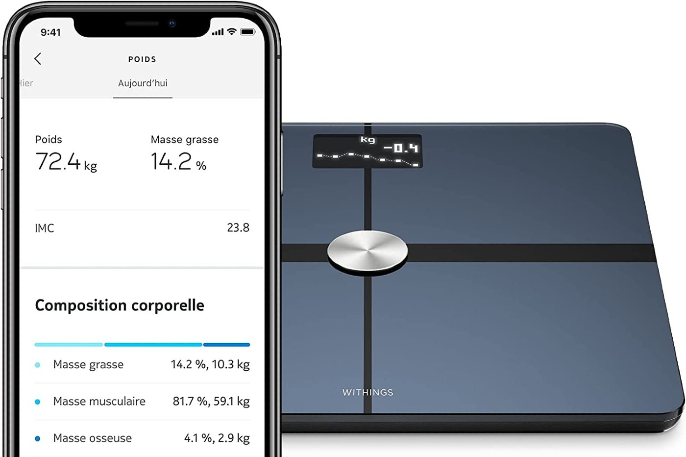 La balance à impédancemètre Withings Body+ à petit prix chez