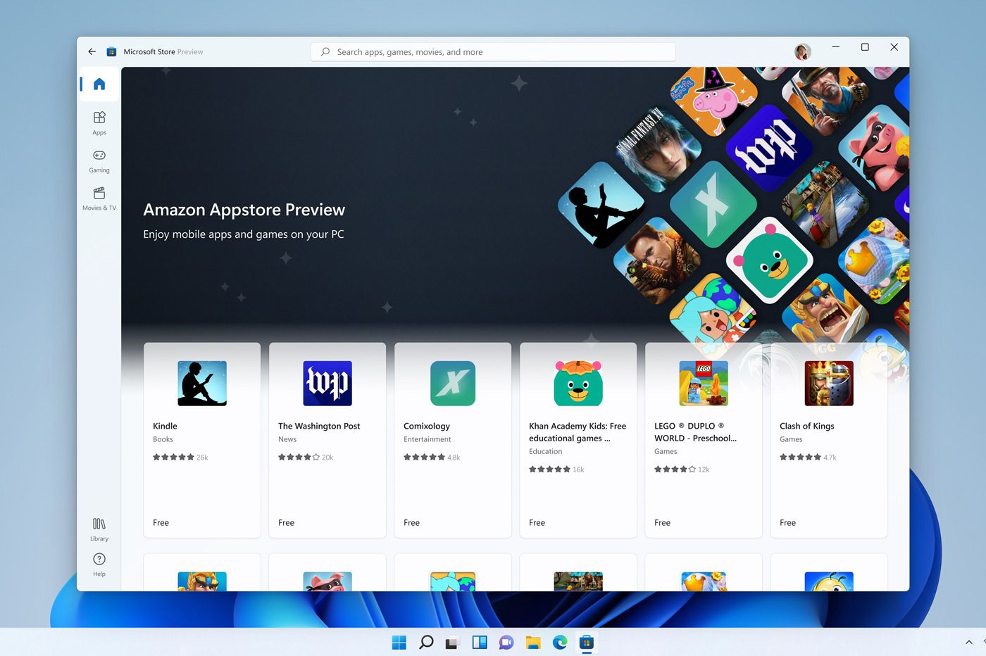 Windows 11 Amazon Appstore