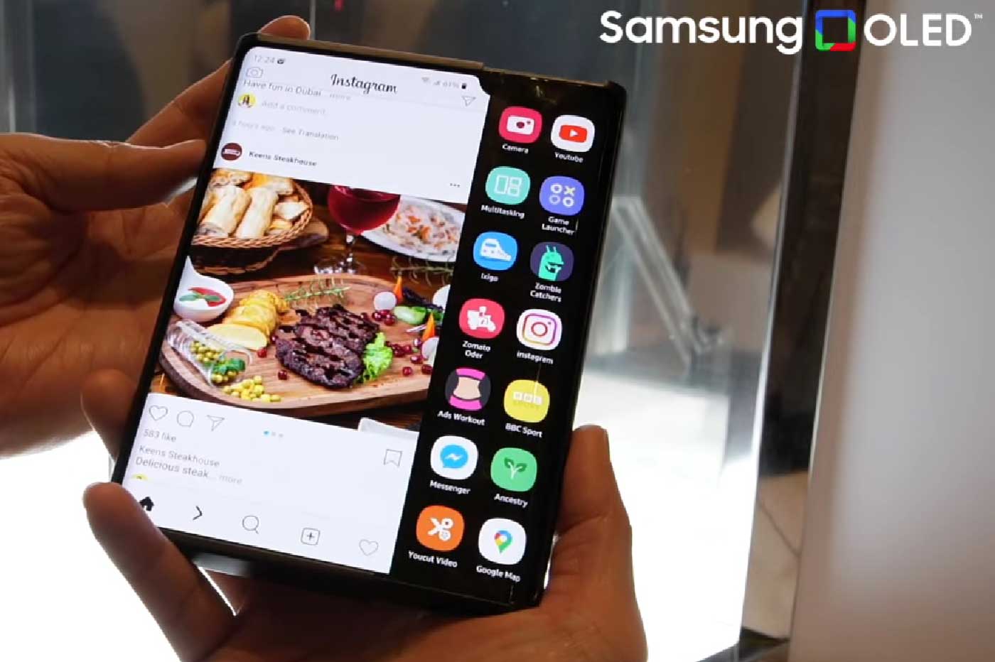 Samsung smartphone écran déroulant