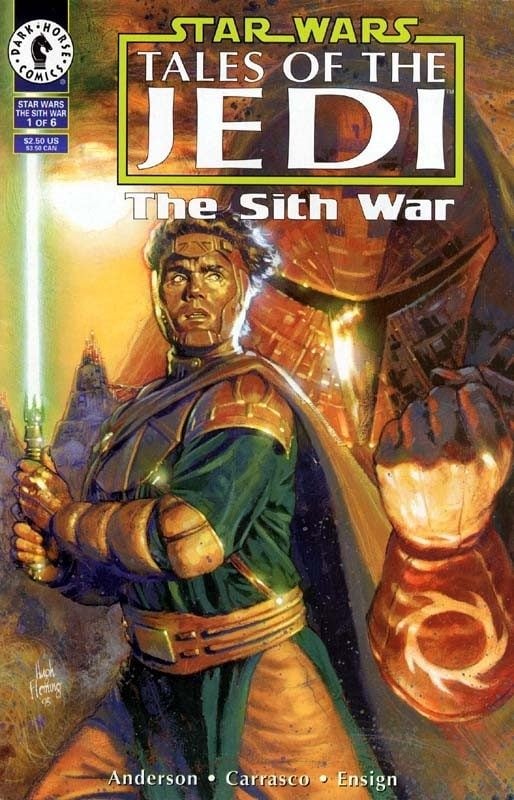 Couverture d'un comics Star Wars Tales of the Jedi des années 90.