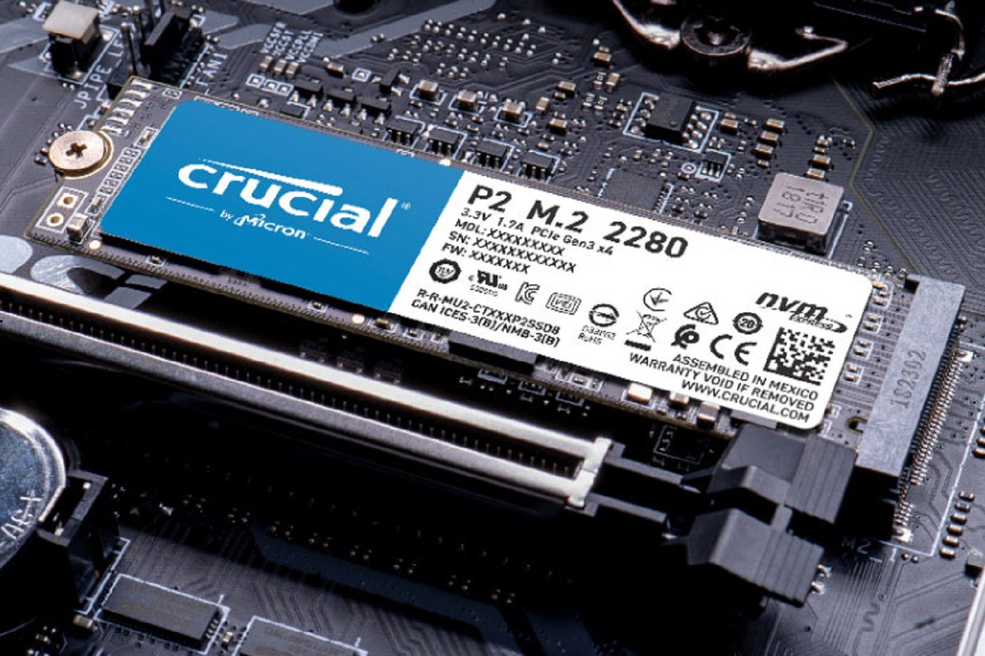 Crucial – disque dur interne SSD de 2 to, 1 to, PCIe 3x4, M.2 2280