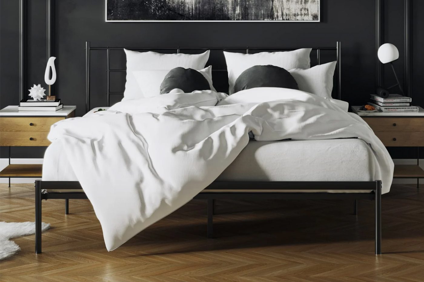 Juste de couette de style classique avec taie d'oreiller, drap