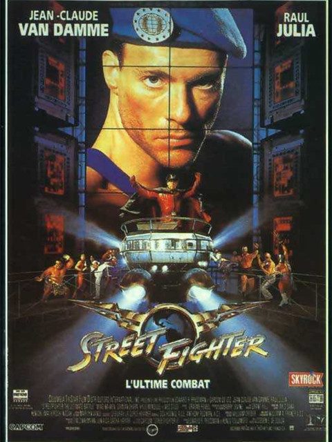 Affiche du film Street Fighter avec Jean Claude Van Damme en tête d'affiche