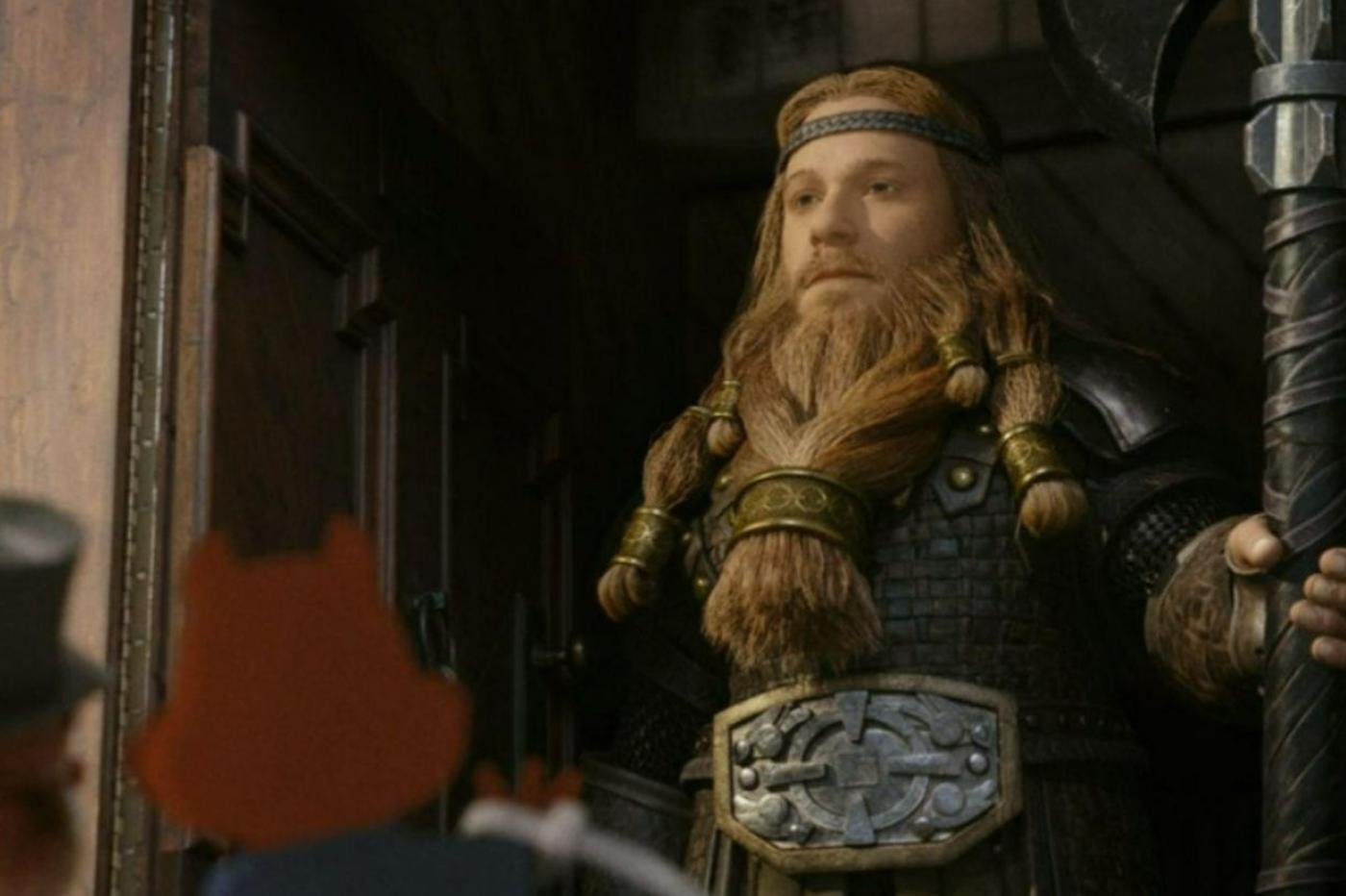 Capture d'écran du film avec un personnage viking animé en 3D dans un style similaire à celui du Polar Express