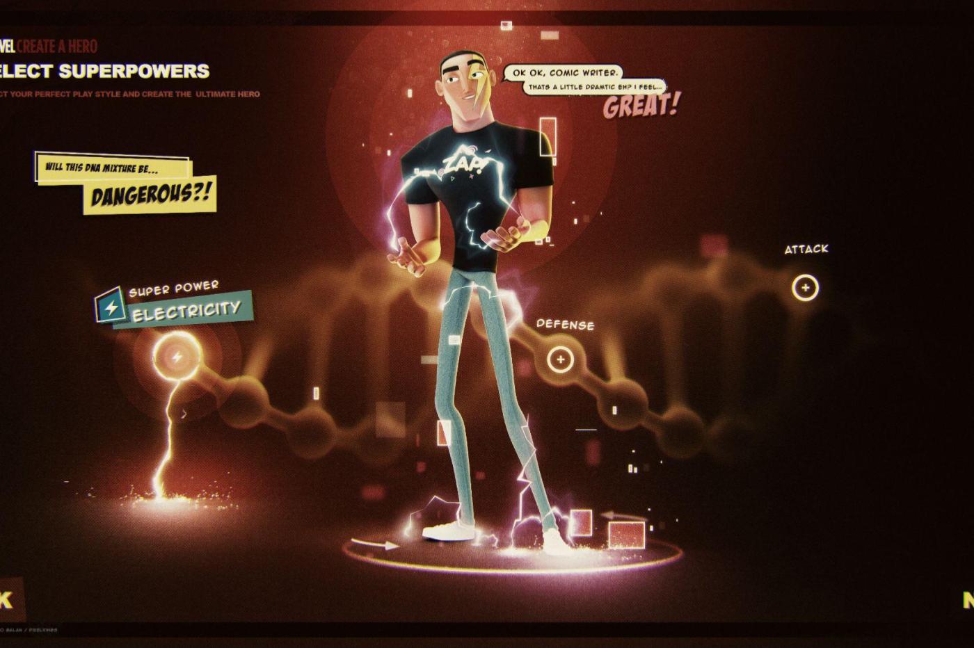Image du menu de création de personnage de MMO Marvel annulé