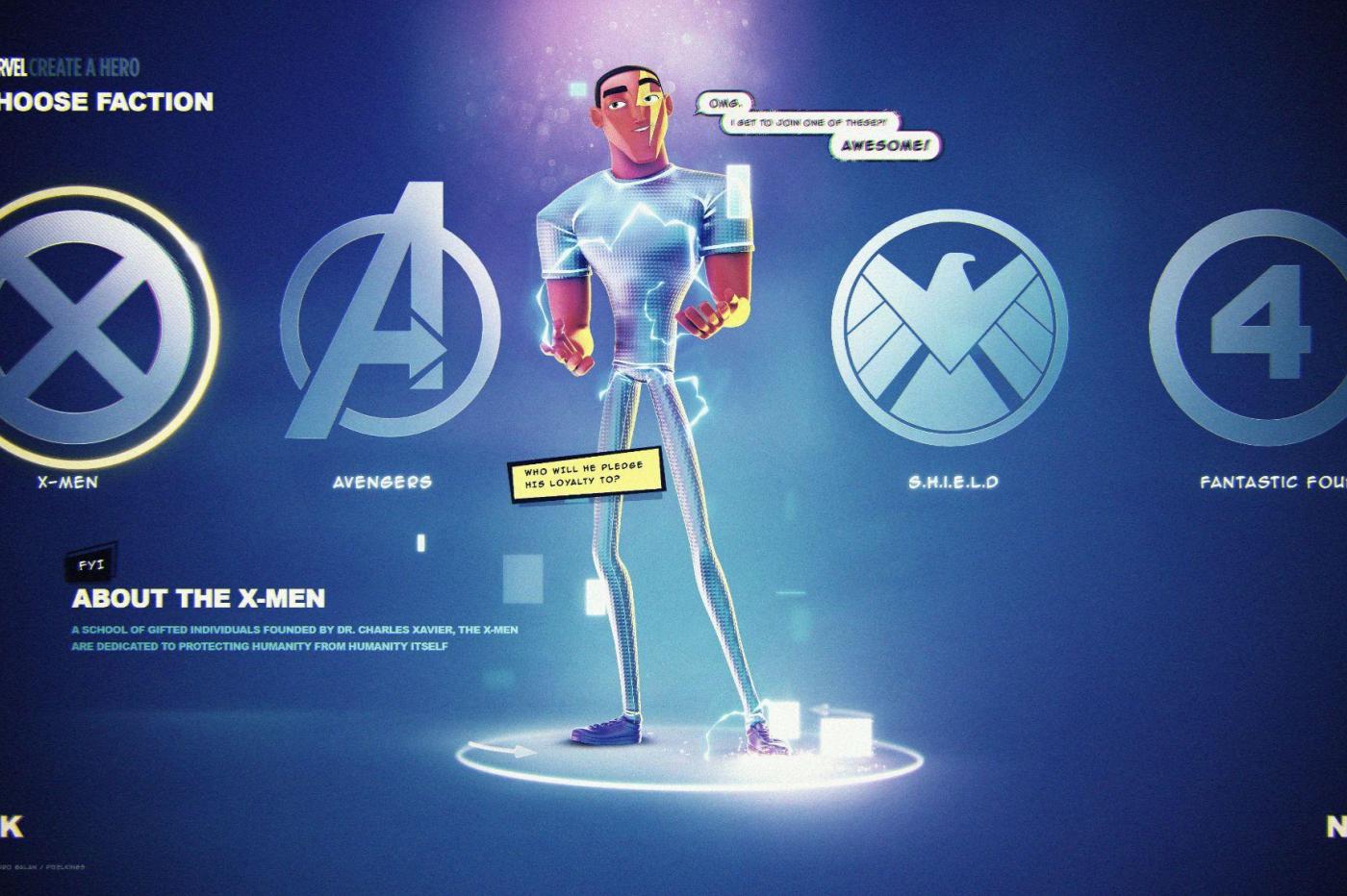Image du menu de création de personnage de MMO Marvel annulé