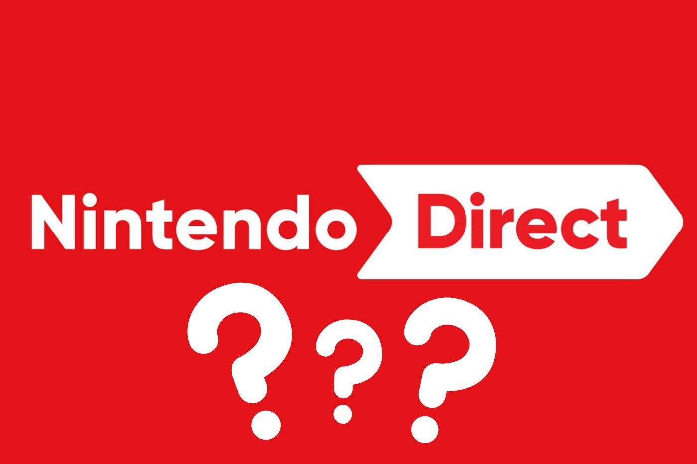 Logo Nintendo Direct avec des points d'interrogation