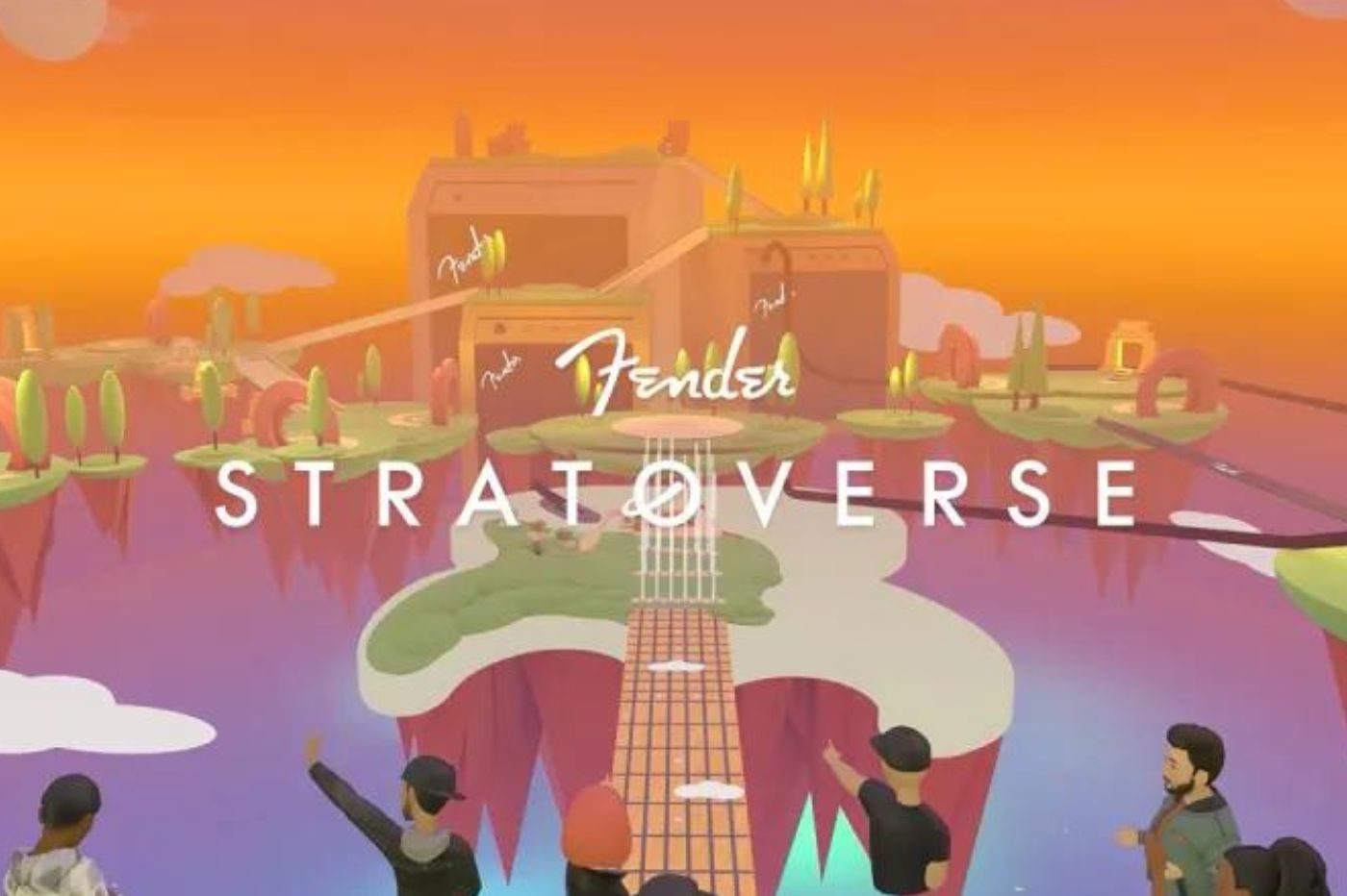 Image promotionnelle du Fender Stratoverse sur la plateforme Horizon World de Meta