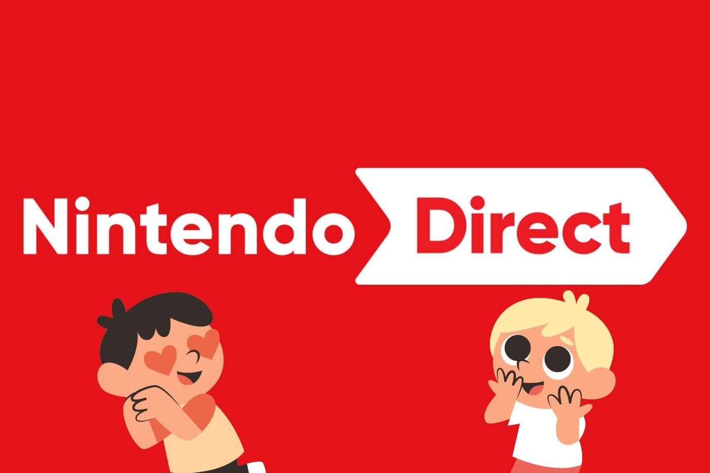 Logo Nintendo Direct avec deux personnage surpris à l'occasion du Partner Showcase du 28 juin 2022