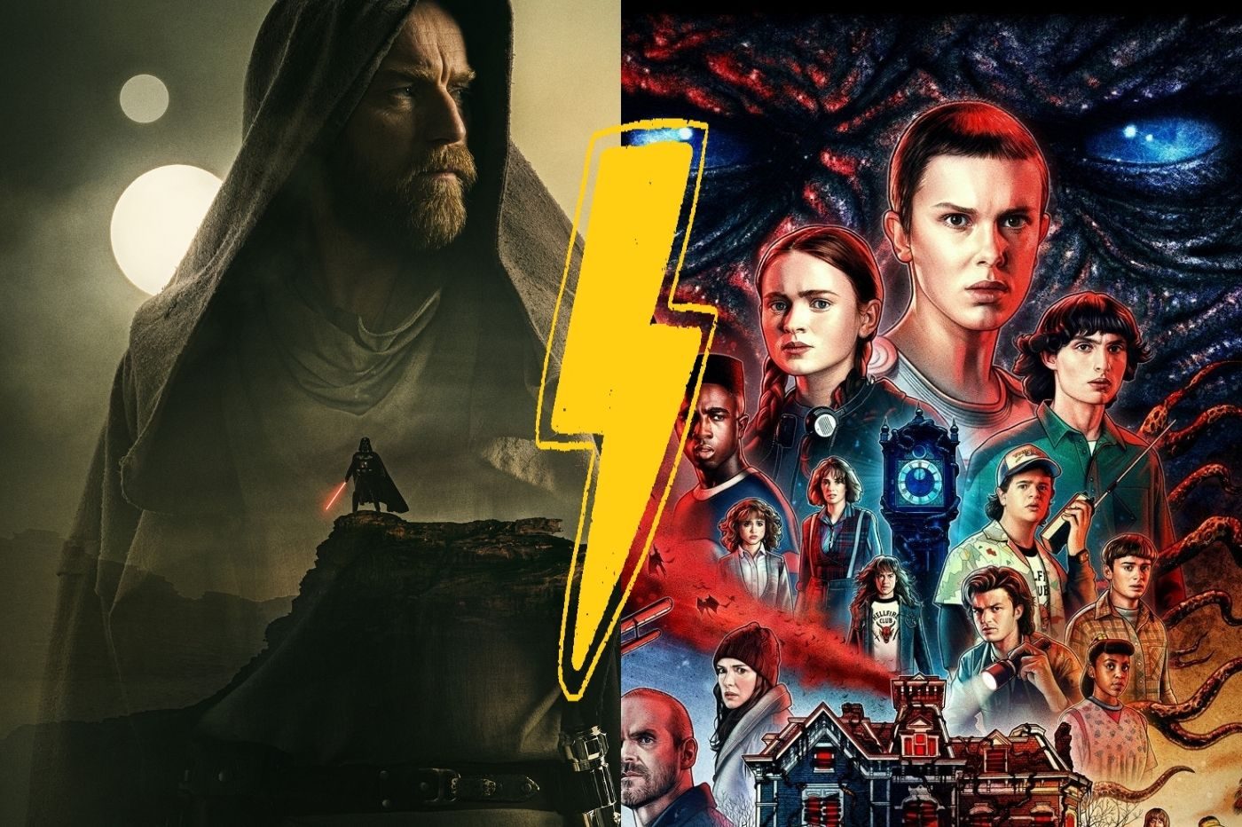 affiches stranger things et obi-wan