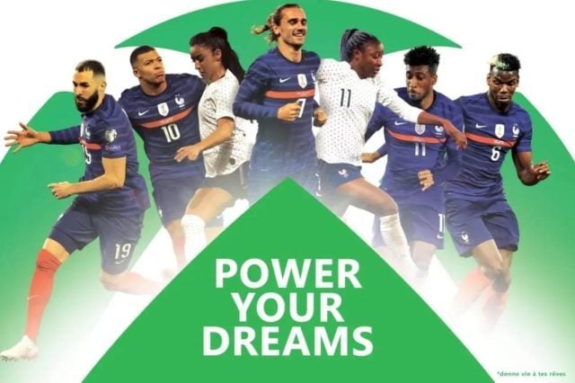 Image promotionnelle de la nouvelle web série Power Your Dreams en partenariat avec l'équipe de france de football