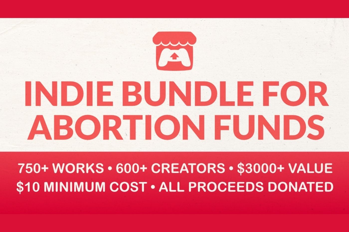 Image promotionnelle du bundle itch.io pour le droit à l'avortement