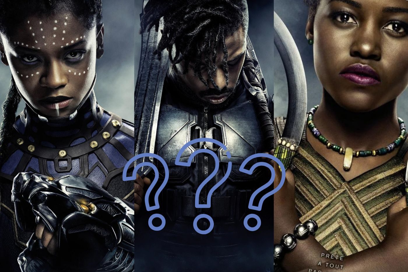 Affiches de Shuri, Killmonger et Nakia dans Black Panther 1
