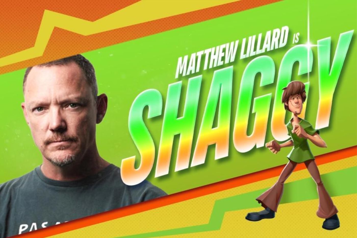 Fiche de présentation de Matthew Lillard en Shaggy dans Multiversus