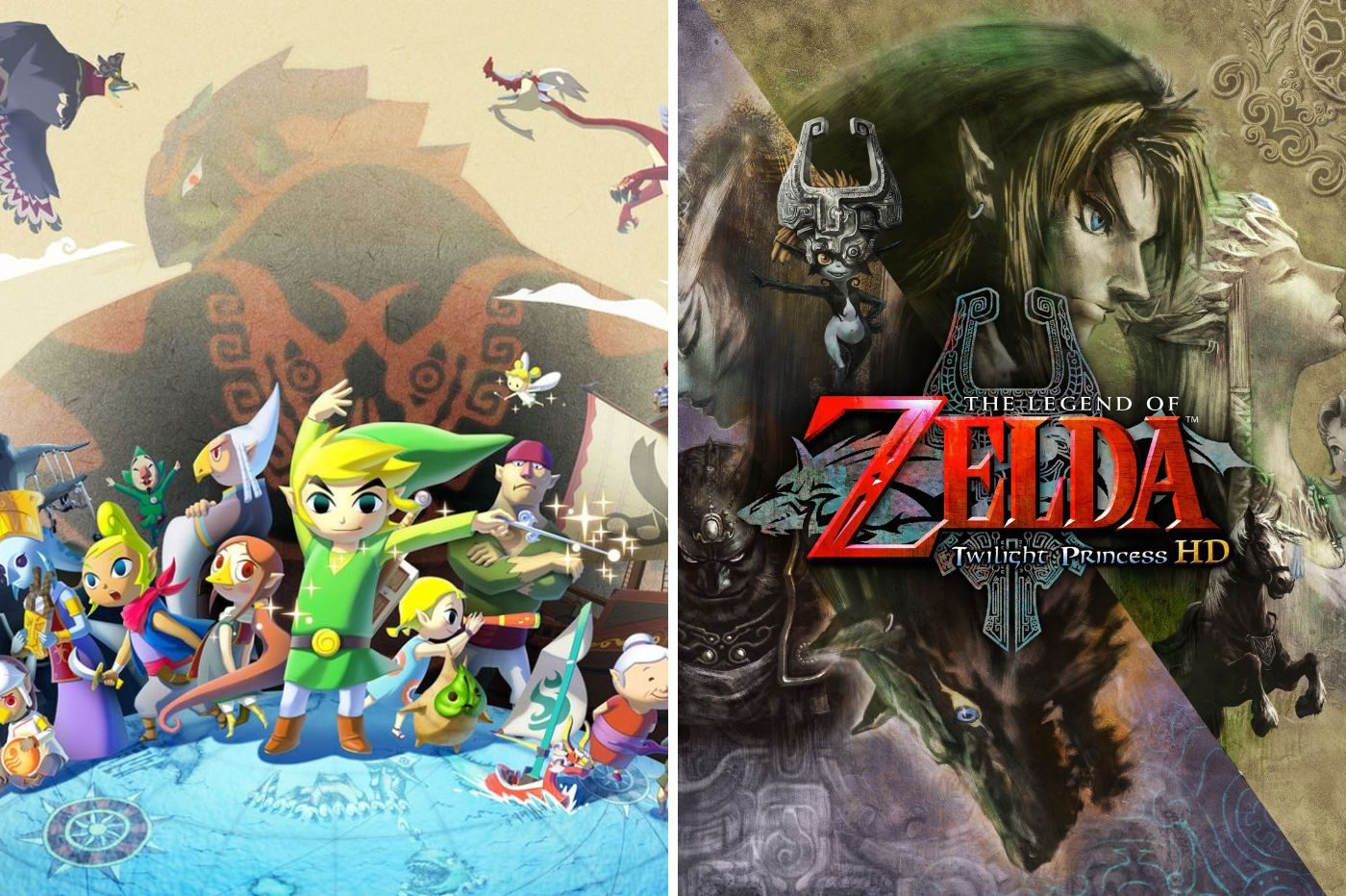 Jaquettes de Wind Waker et Twilight Princess