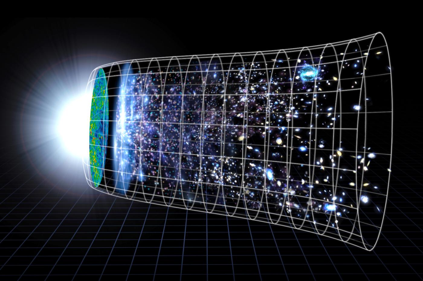 une représentation graphique de l'expansion de l'univers sous l'influence de l'énergie noire.