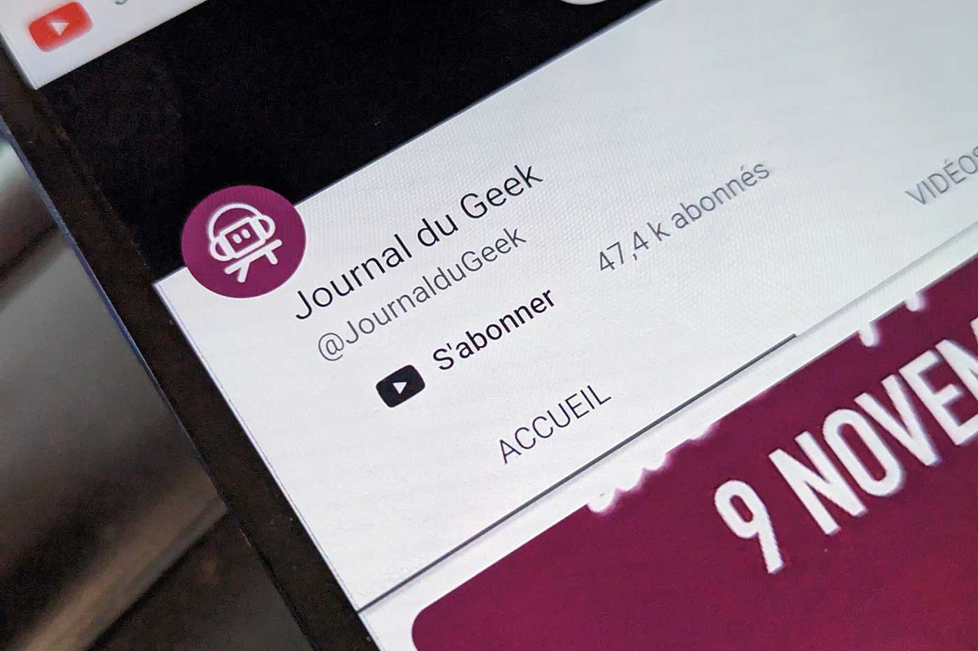 YouTube Journal du Geek