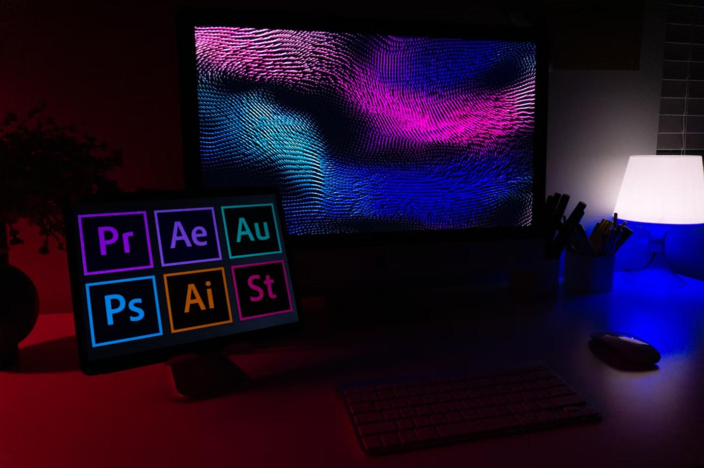 les icônes de plusieurs logiciels d'Adobe