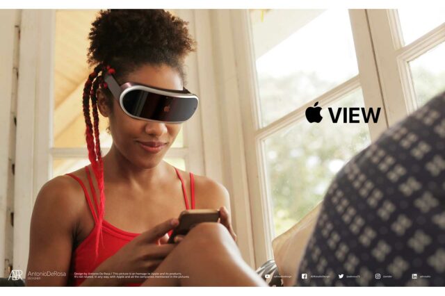 Concept casque réalité mixte Apple