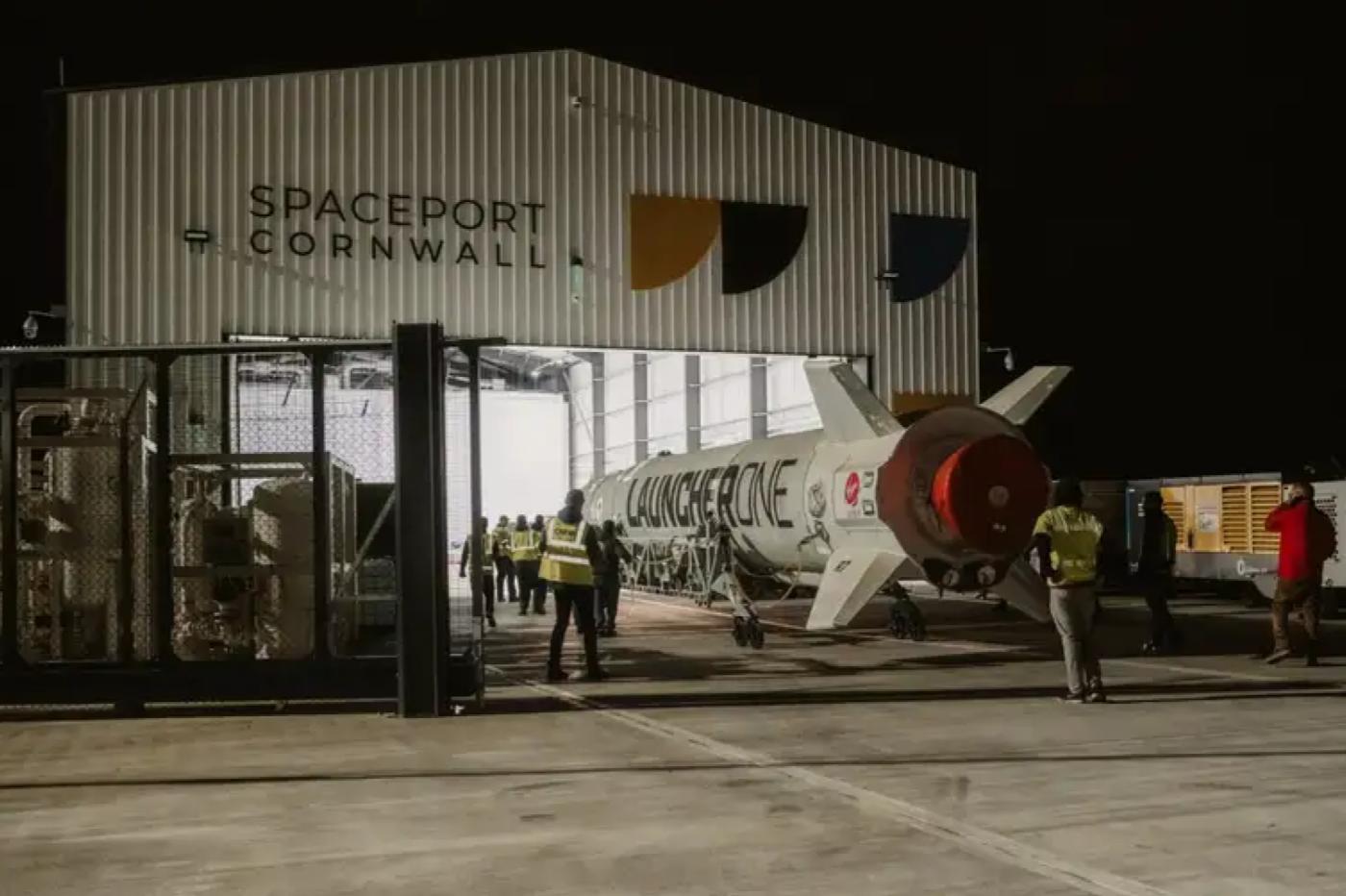 le lanceur LauncherOne de Virgin Orbit au Spaceport Cornwall