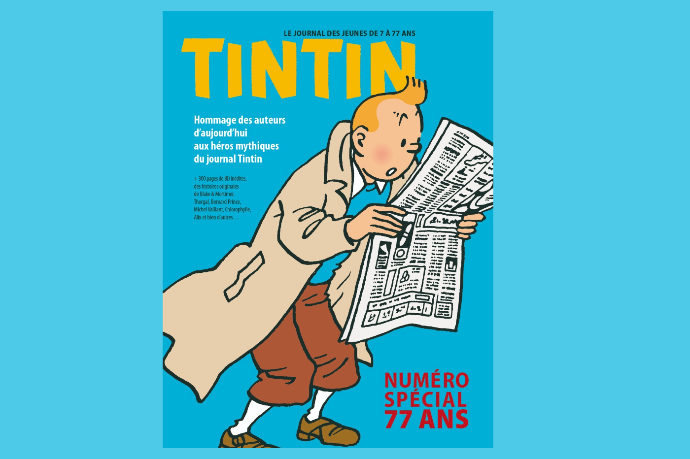 Un nouveau numéro du « Journal Tintin » pour ses 77 ans