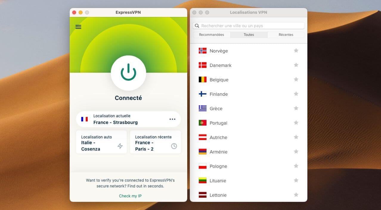 Application ExpressVPN