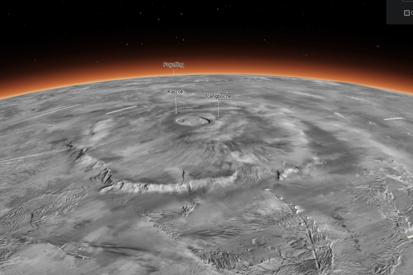 Le volcan martien Olympus Mons