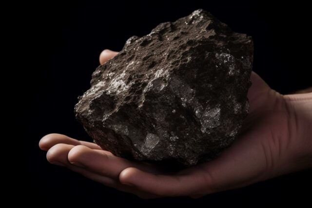 une image d'une météorite générée par Midjourney