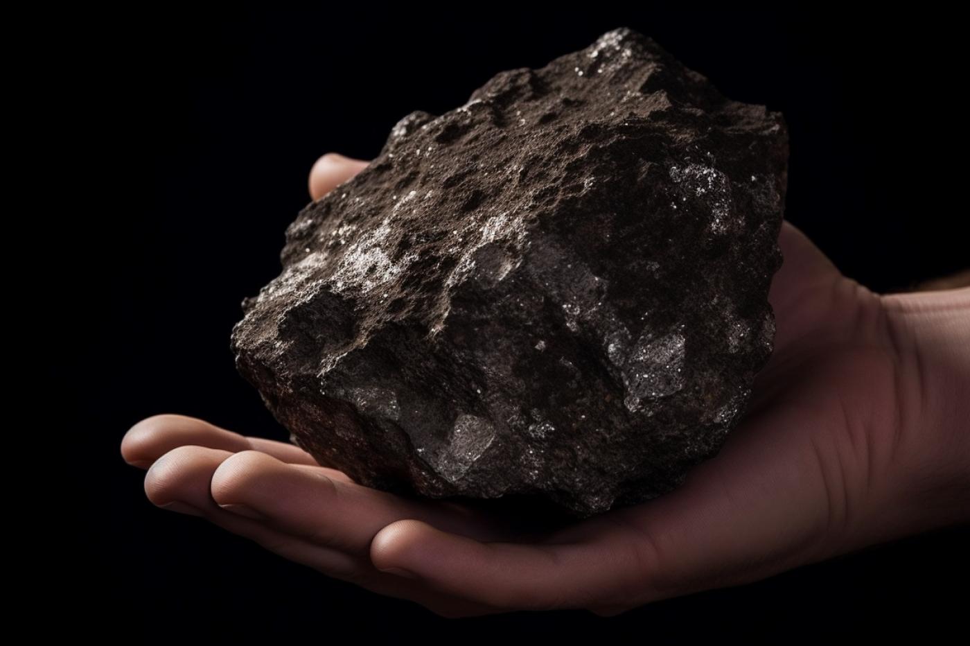 une image d'une météorite générée par Midjourney