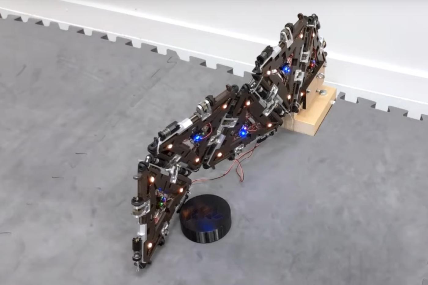 Le robot modulaire de l'Ecole Polytechnique Fédérale de Lausanne en forme de bras