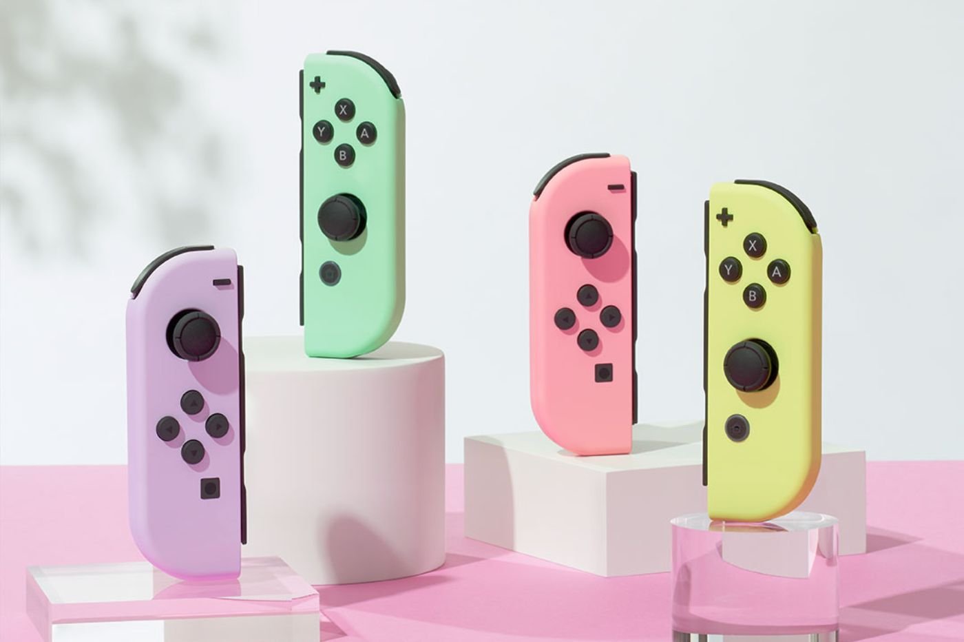 manettes nintendo pastel