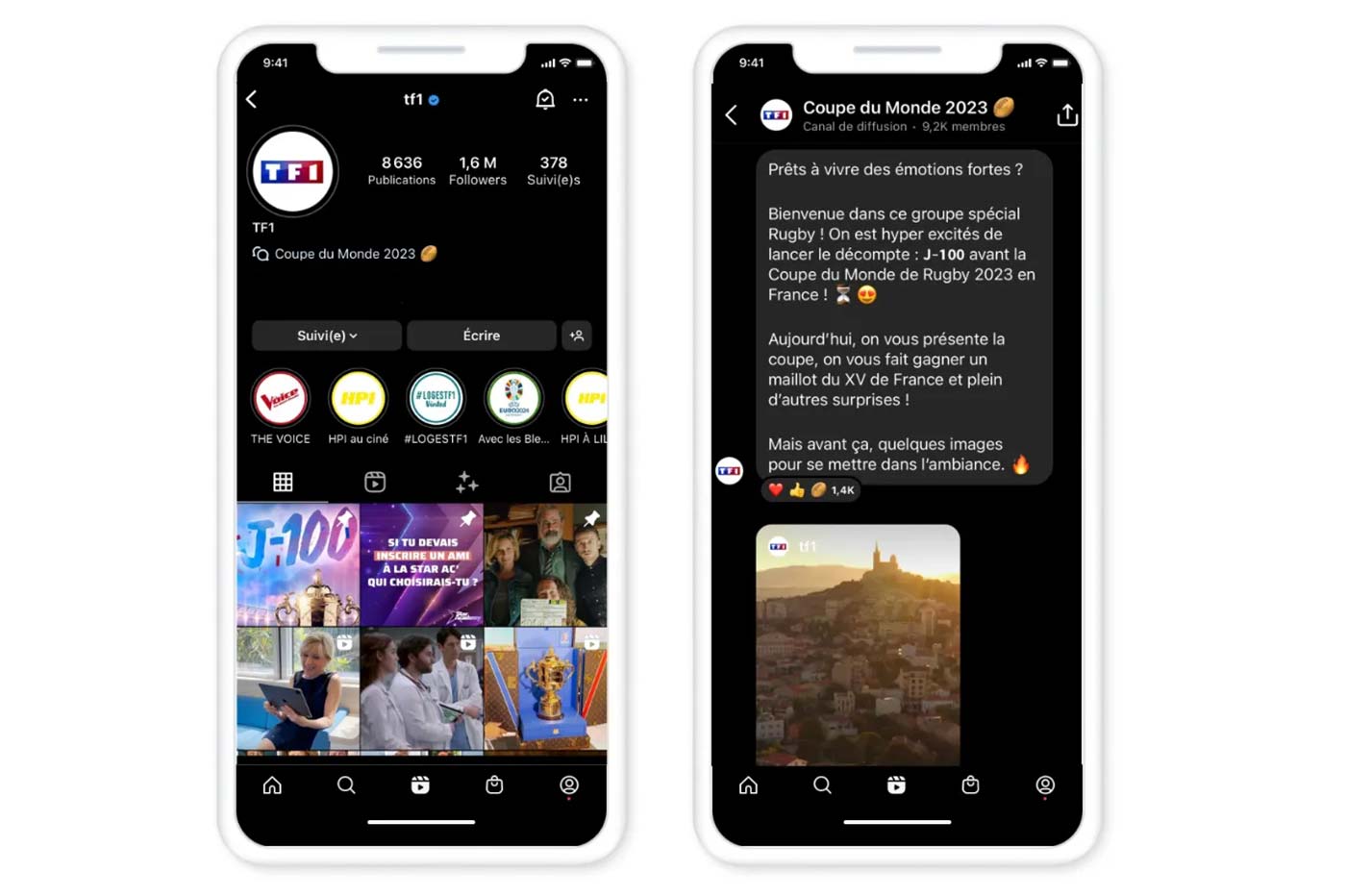 TF1 et Instagram
