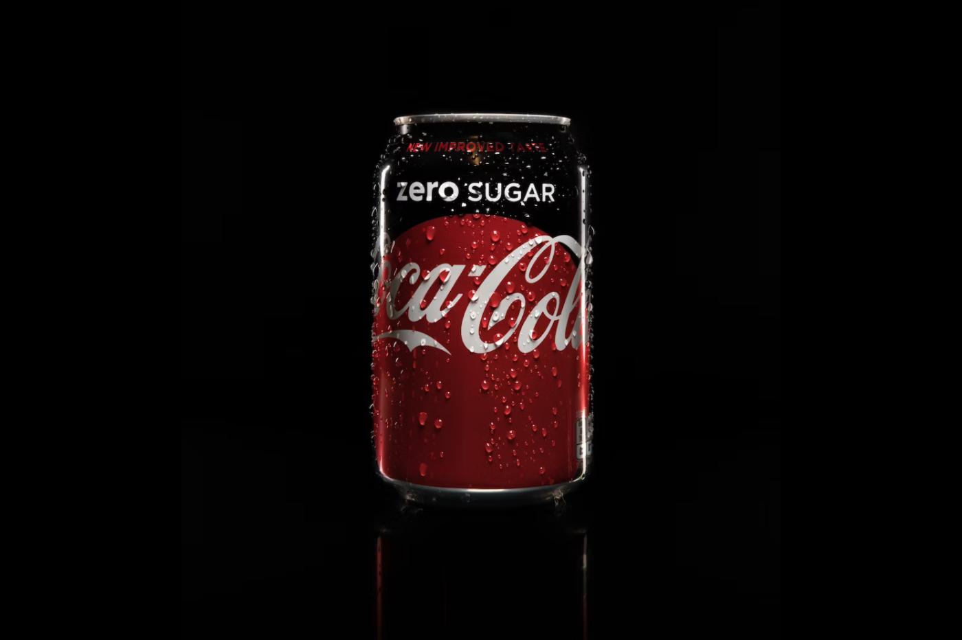 Une cannette de coca-cola Zero qui contient de l'aspartame