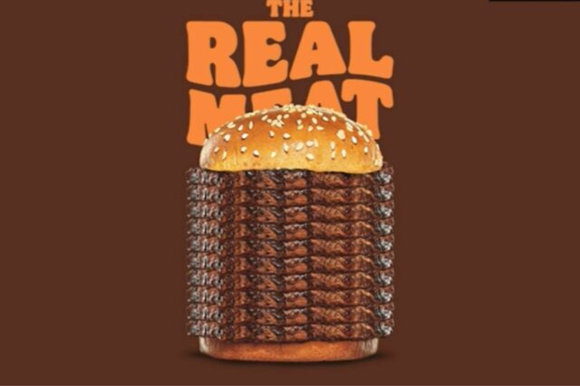 real meat burger king