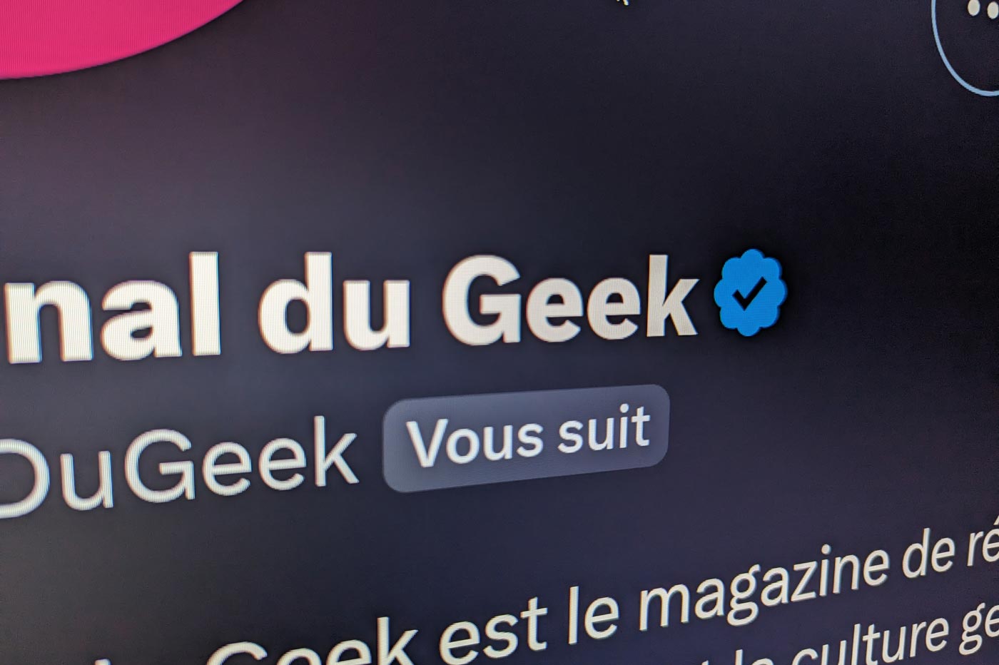 Journal du Geek coche bleue sur X/Twitter