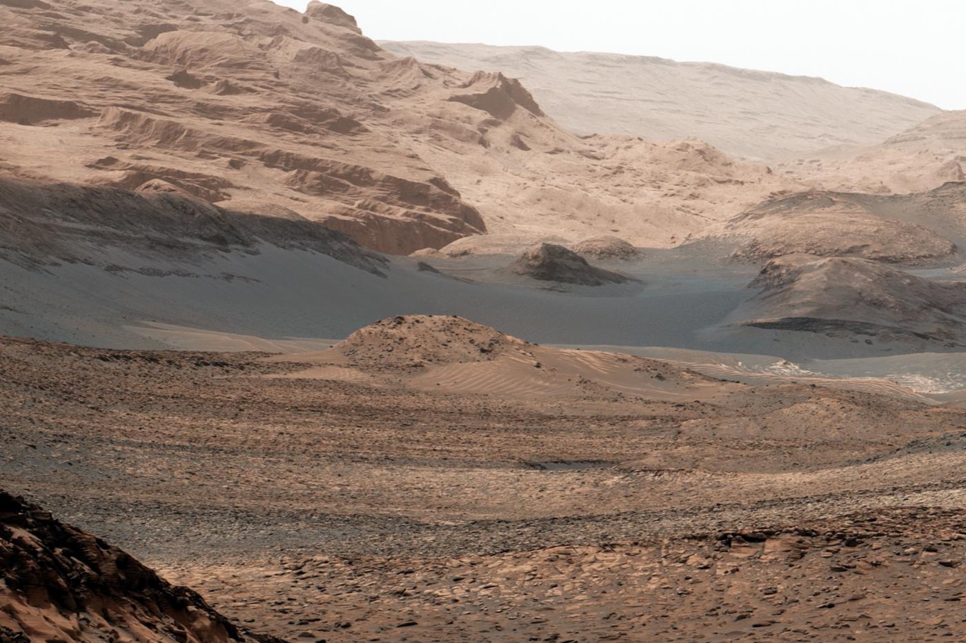 Une mosaïque de Gediz Vallis capturée par Curiosity