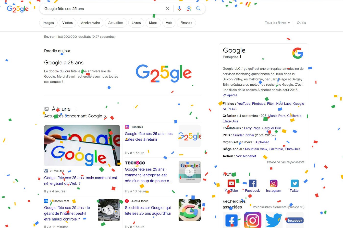 Google fête ses 25 ans, savez-vous comment le moteur de recherche aurait pu  s'appeler ?