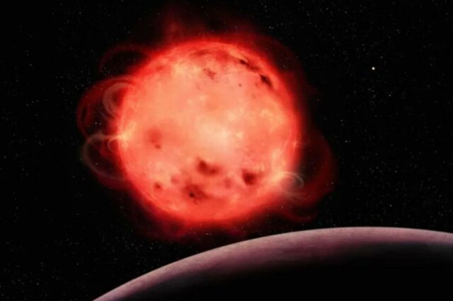 Une vue d'artiste de TRAPPIST-1 a