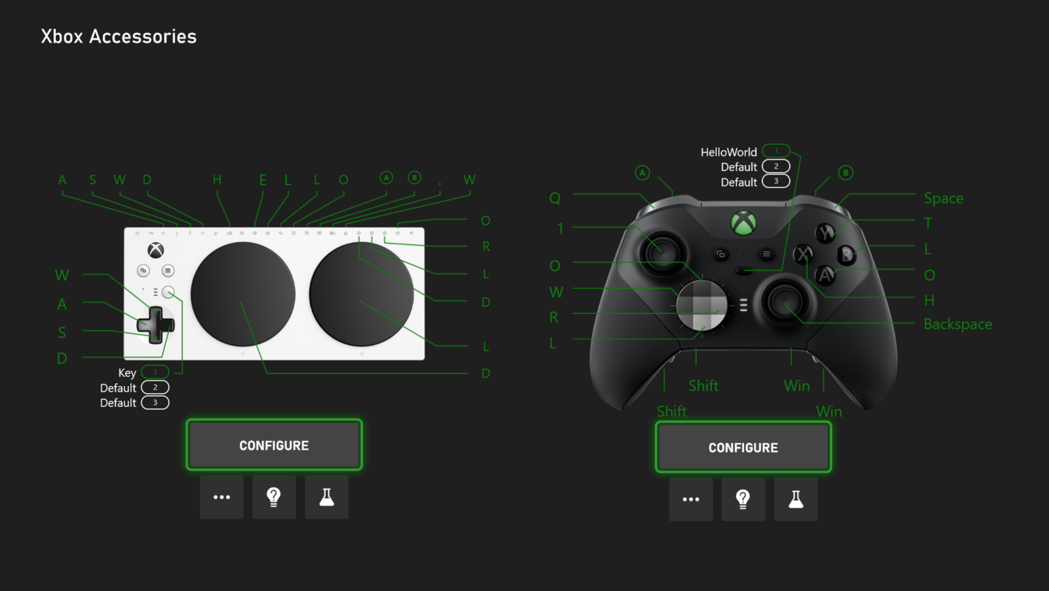 Des touches de clavier pour les manettes Xbox