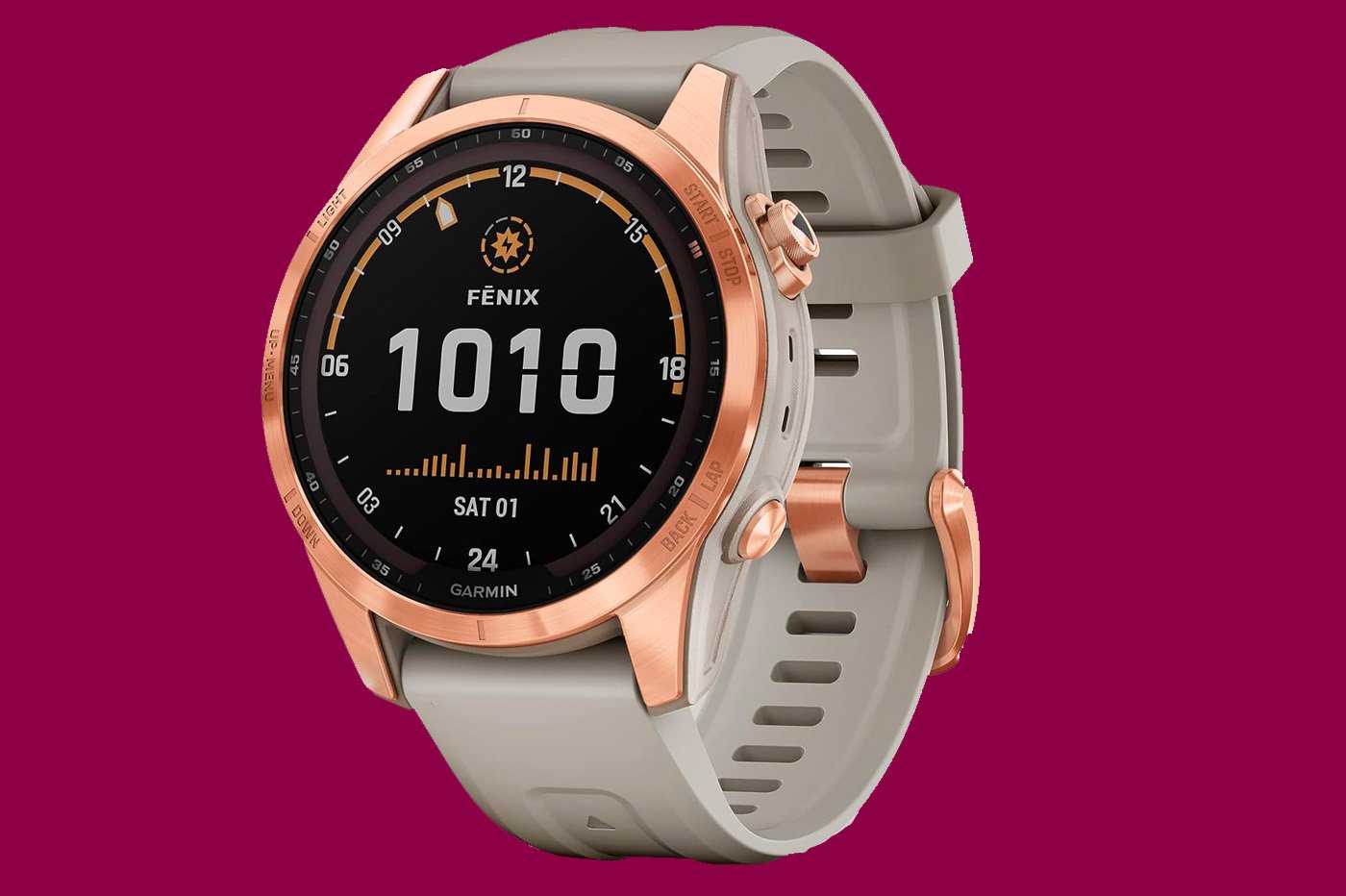 Montre GPS connectée - GARMIN - Fenix 7S Solar - Gris avec