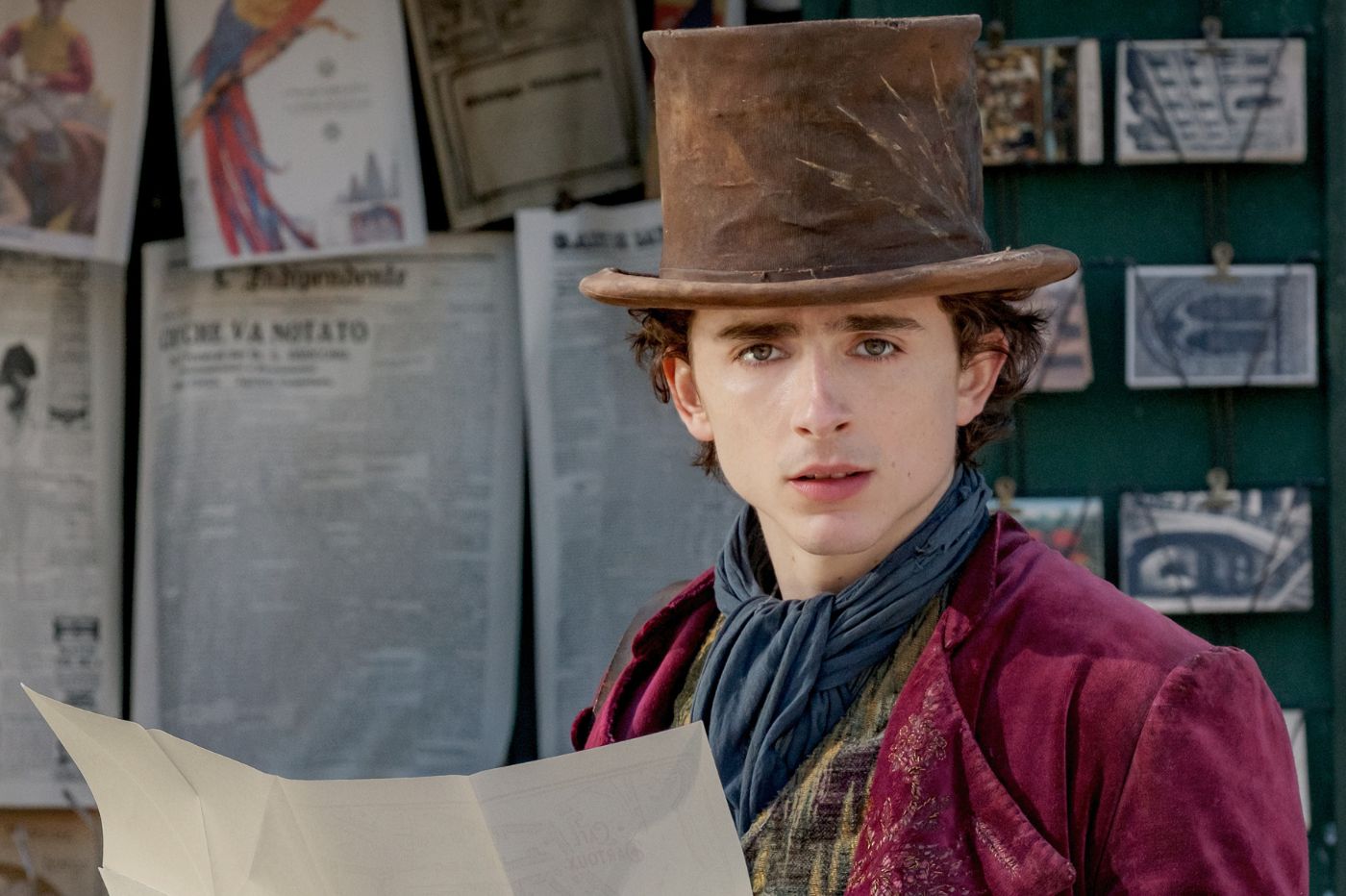 Willy Wonka incarné par Timothée Chalamet